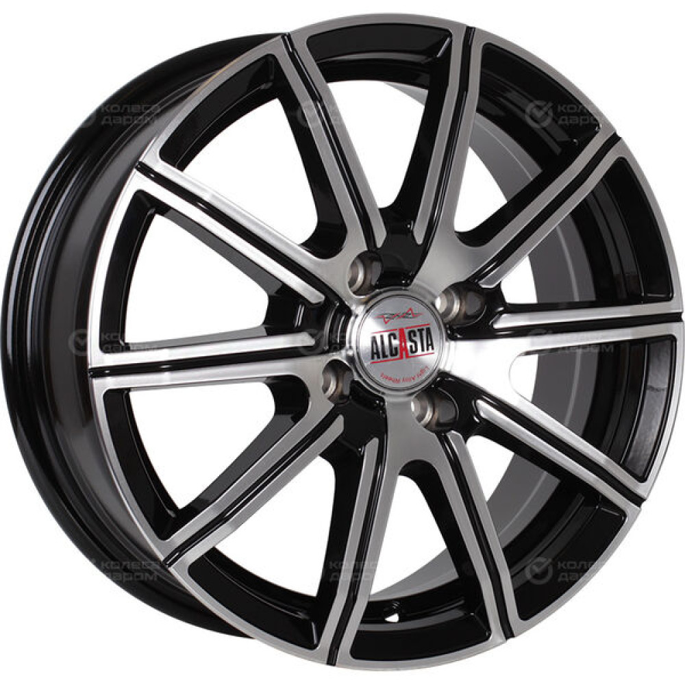 Колесный диск Alcasta M55 6xR15 4x100 ET50 DIA60.1 черный полностью полированный