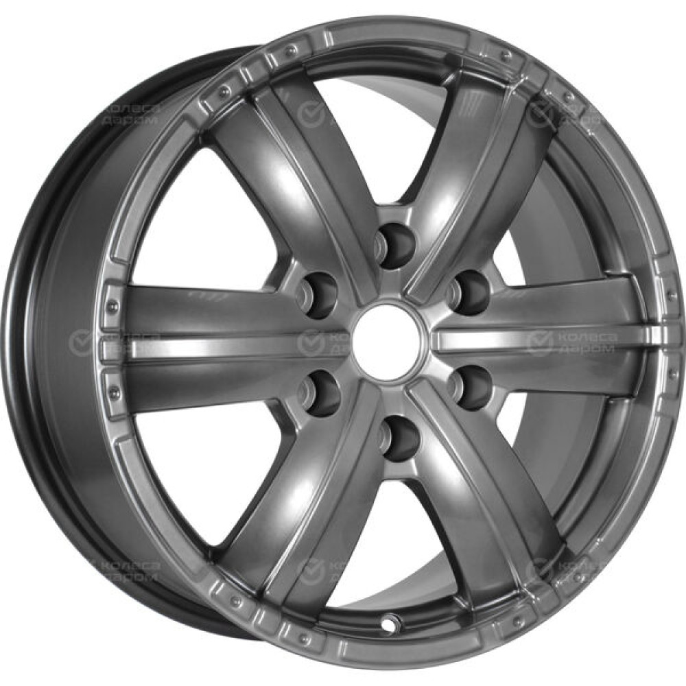 Колесный диск КиК Окинава 7.5xR17 6x114.3 ET30 DIA66.1 темно-серебристый