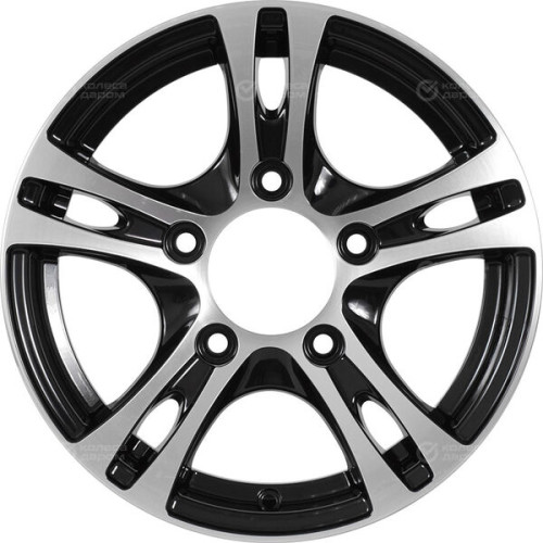 Колесный диск СКАД Дюна 6.5xR15 5x139.7 ET40 DIA98.5 черный глянцевый с полированной лицевой поверхностью