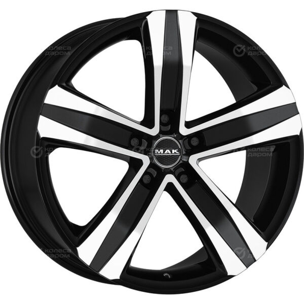 Колесный диск MAK Stone 5 3 6xR15 5x139.7 ET0 DIA108.3 чёрный глянцевый с полированной лицевой частью
