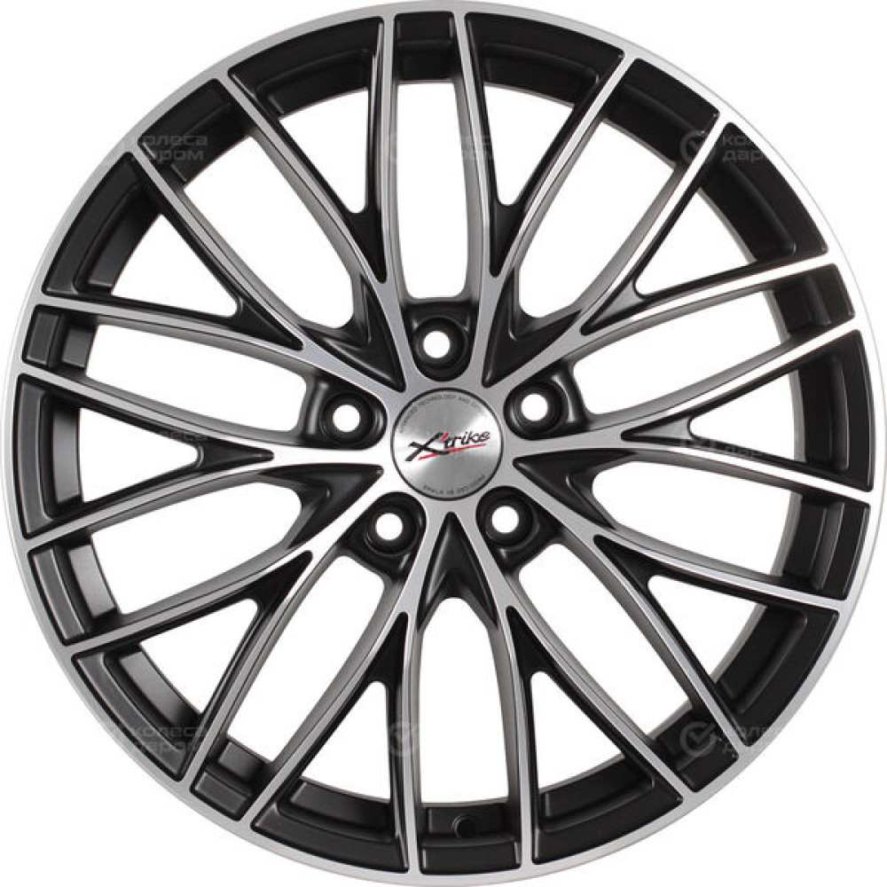 Колесный диск X-trike X130 7.5xR18 5x114.3 ET45 DIA67.1 черный матовый с полированной лицевой частью