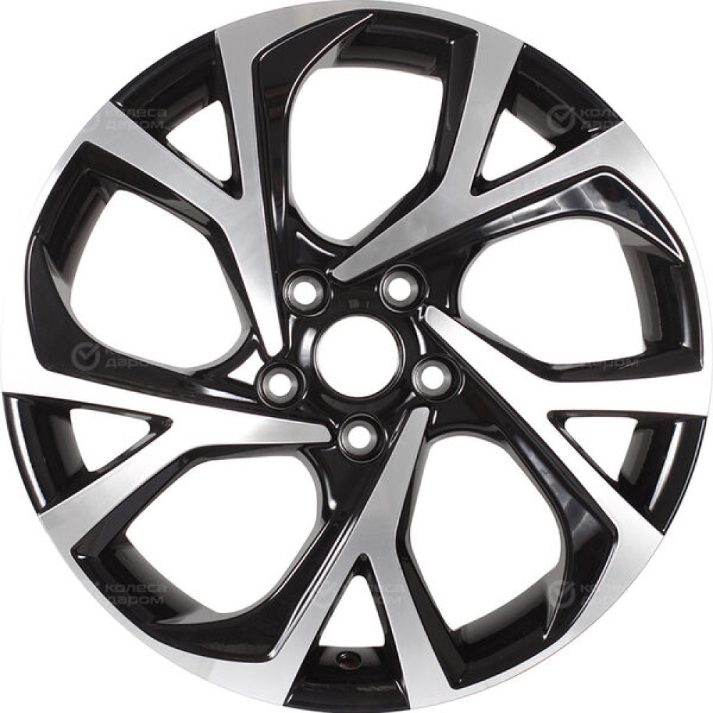 Колесный диск Replay LX168 7xR17 5x114.3 ET35 DIA60.1 черный глянцевый с полированной лицевой частью