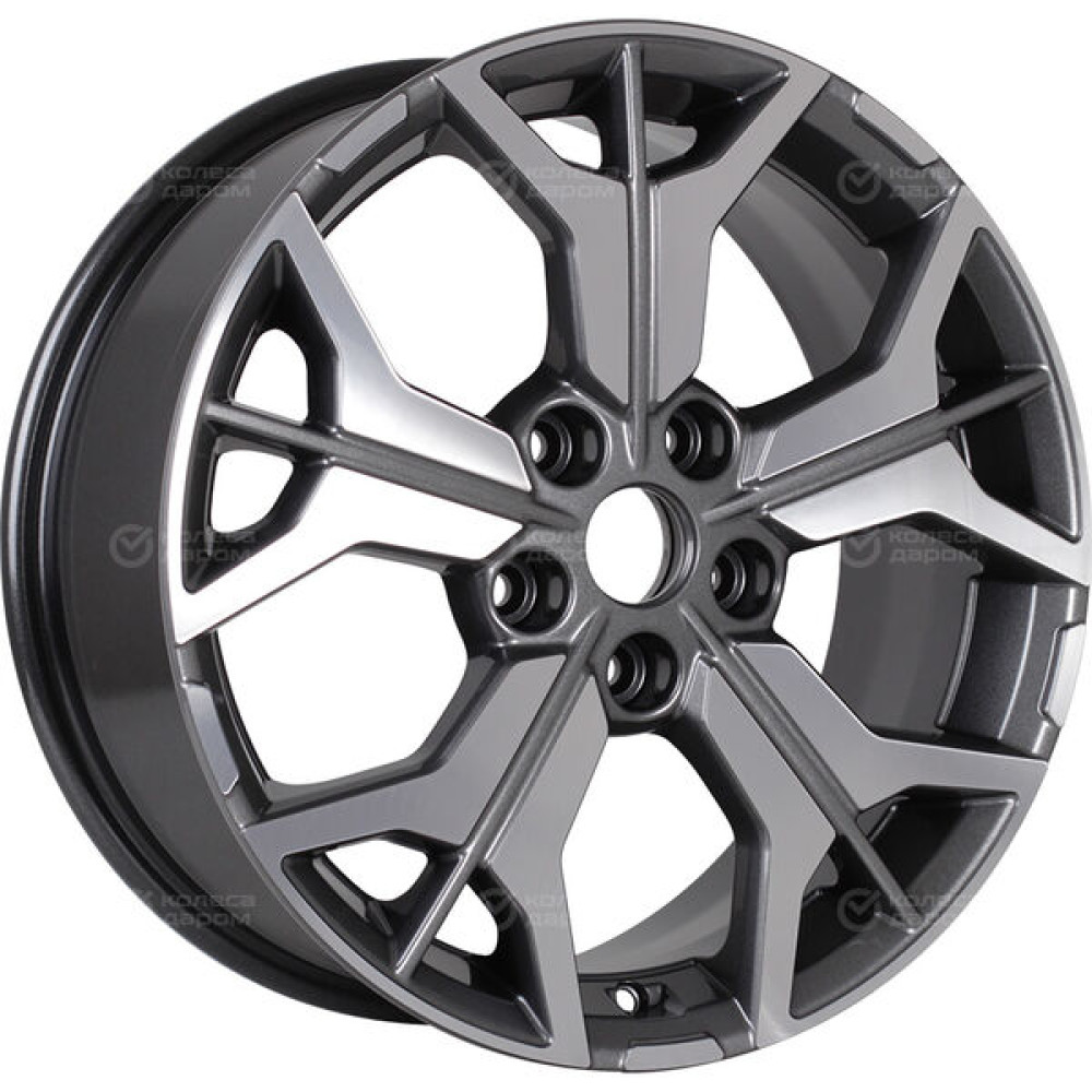 Колесный диск KHOMEN KHW1715 (ZV_17 RAV4) 7xR17 5x114.3 ET39 DIA60.1 насыщенный темно-серый полностью полированный