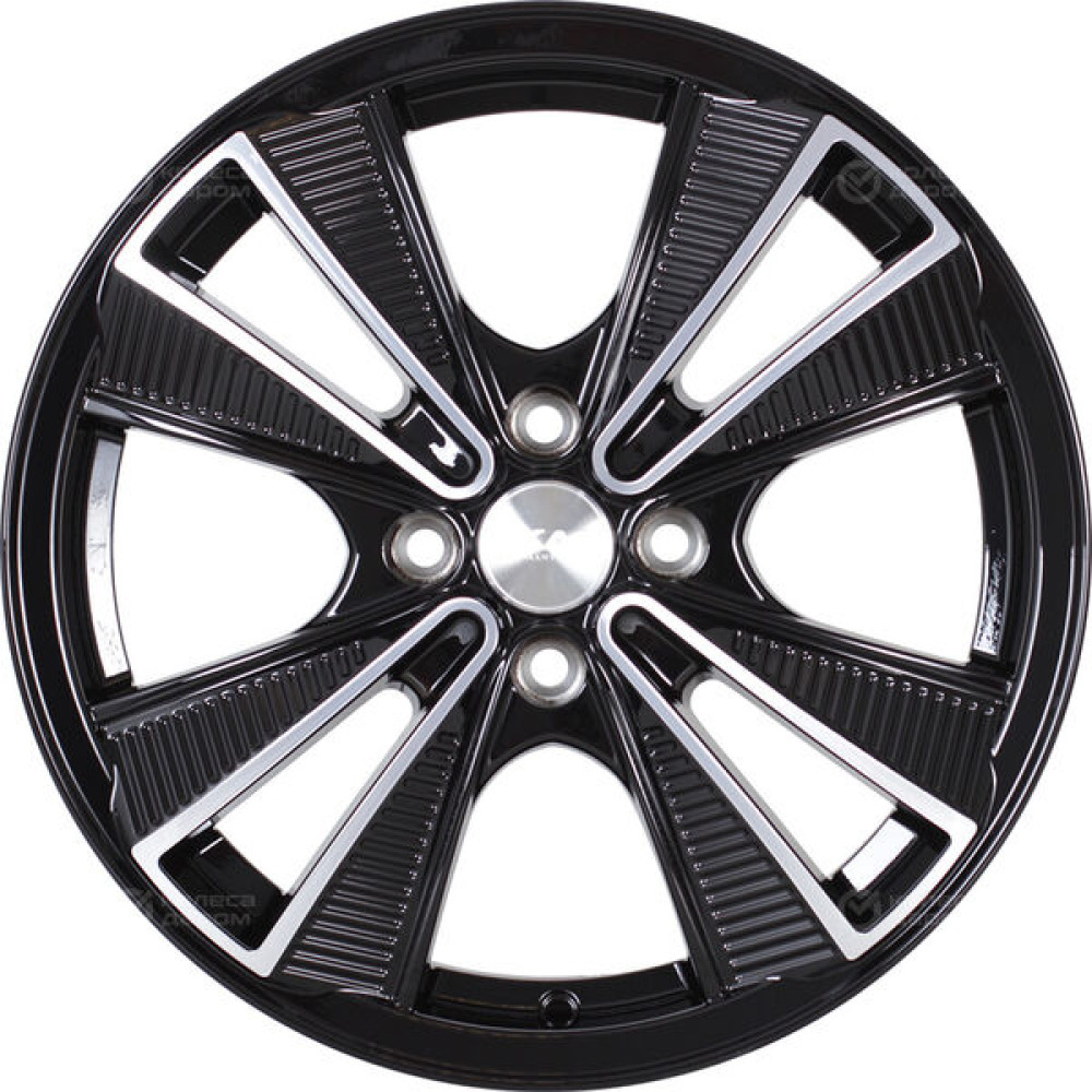 Колесный диск СКАД Эко 6xR16 4x108 ET37.5 DIA63.35 черный глянцевый с полированной лицевой поверхностью