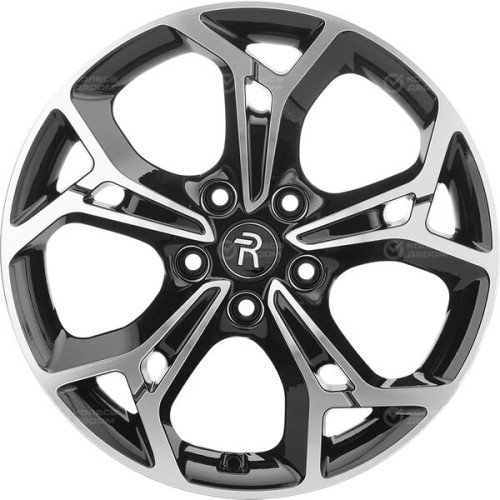 Колесный диск Replay CHR95 7xR17 5x108 ET40 DIA65.1 черный глянцевый с полированной лицевой частью