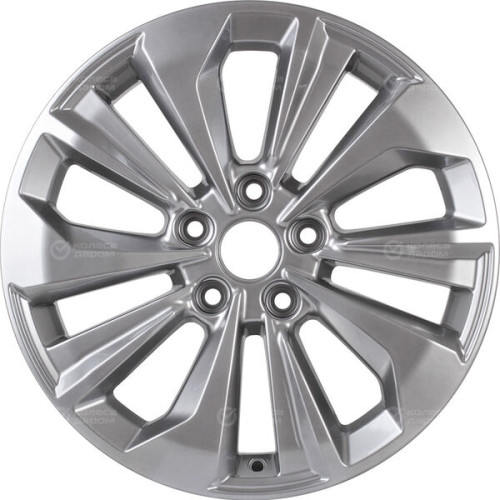 Колесный диск КиК Авиор 7xR17 5x114.3 ET35 DIA67.1 глянцевый темно-серебристый