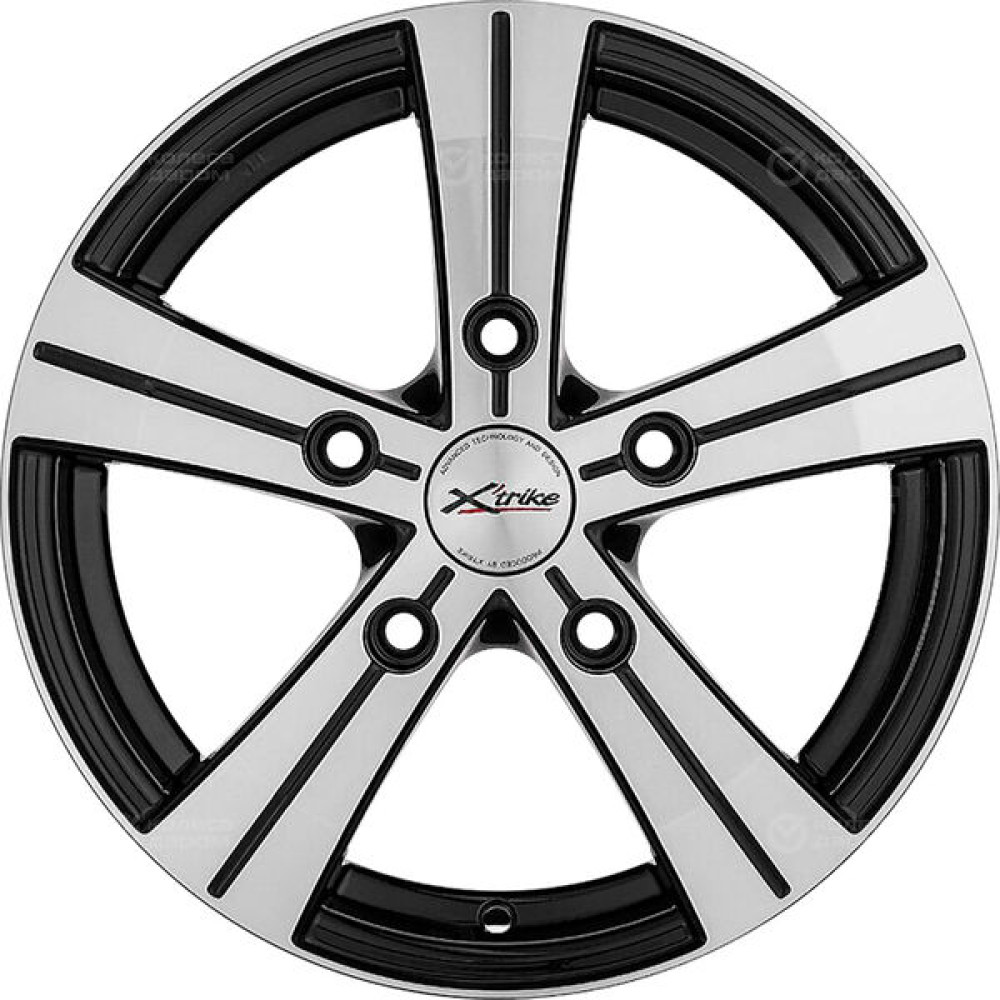 Колесный диск X-trike X121 6xR15 5x139.7 ET40 DIA98 (уценка) черный глянцевый с полированной лицевой поверхностью