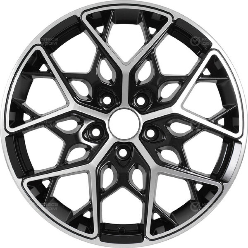 Колесный диск CrossStreet CR20 6.5xR16 5x110 ET46 DIA63.3 черный глянцевый с полированной лицевой частью