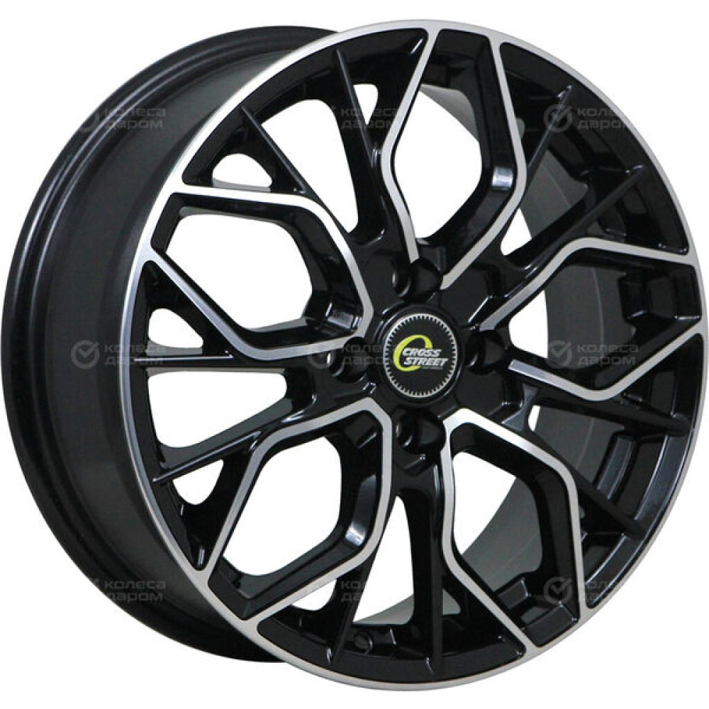 Колесный диск CrossStreet CR19 7.5xR18 5x108 ET38 DIA60.1 черный полностью полированный