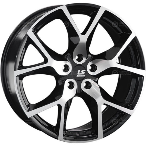 Колесный диск LS FlowForming LS RC12 8.5xR20 5x112 ET30 DIA66.6 черный глянцевый с полированной лицевой частью