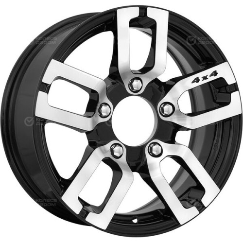 Колесный диск iFree Офф-лайн 6.5xR16 5x139.7 ET40 DIA98 чёрный глянцевый с полированной лицевой частью