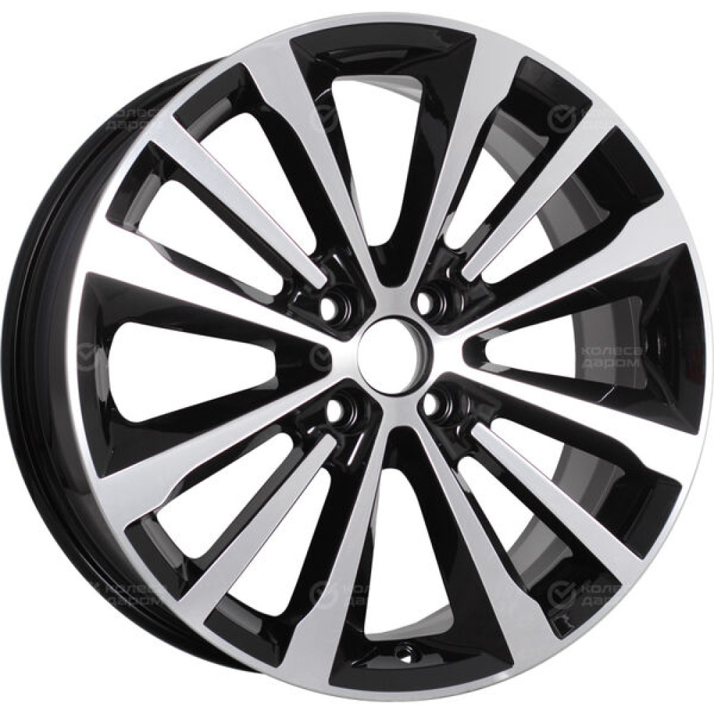 Колесный диск iFree Андерсен 7xR17 4x100 ET41 DIA60.1 чёрный глянцевый с полированной лицевой частью