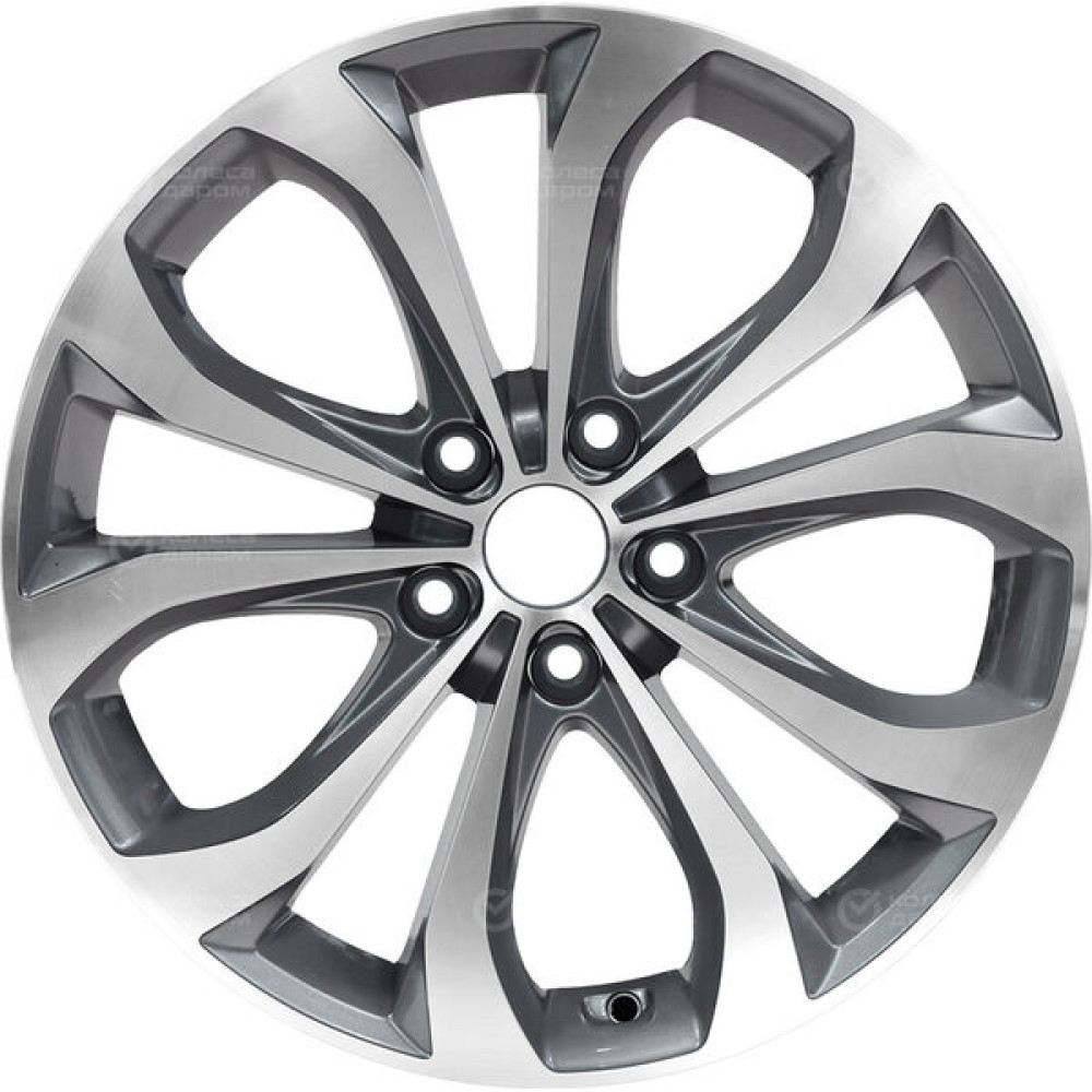 Колесный диск Replay Ki129 7xR17 5x114.3 ET41 DIA67.1 насыщенный темно-серый полностью полированный