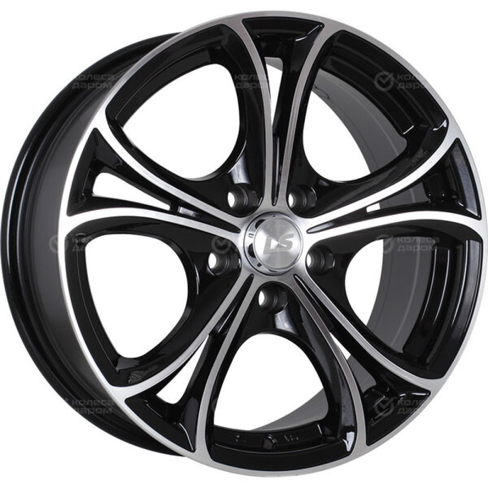 Колесный диск LS LS 393 7.5xR17 5x112 ET45 DIA57.1 черный полностью полированный