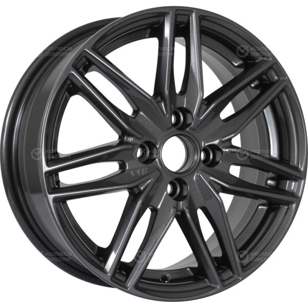 Колесный диск KDW KD1570 6xR15 4x100 ET37 DIA60.1 темно-серый