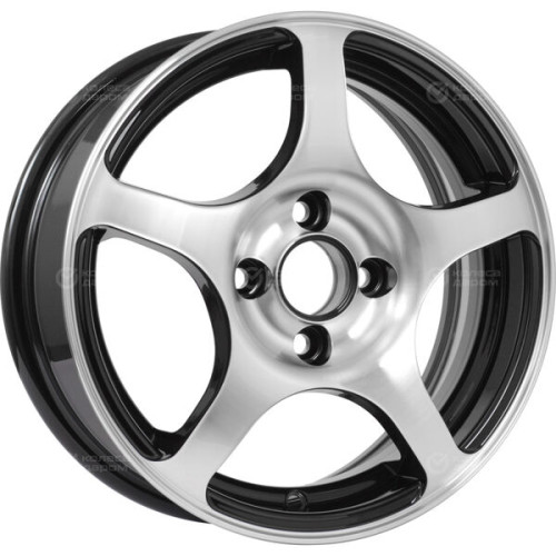 Колесный диск X-trike X103 5.5xR14 4x100 ET35 DIA67.1 глянцевый черный с полированной лицевой частью