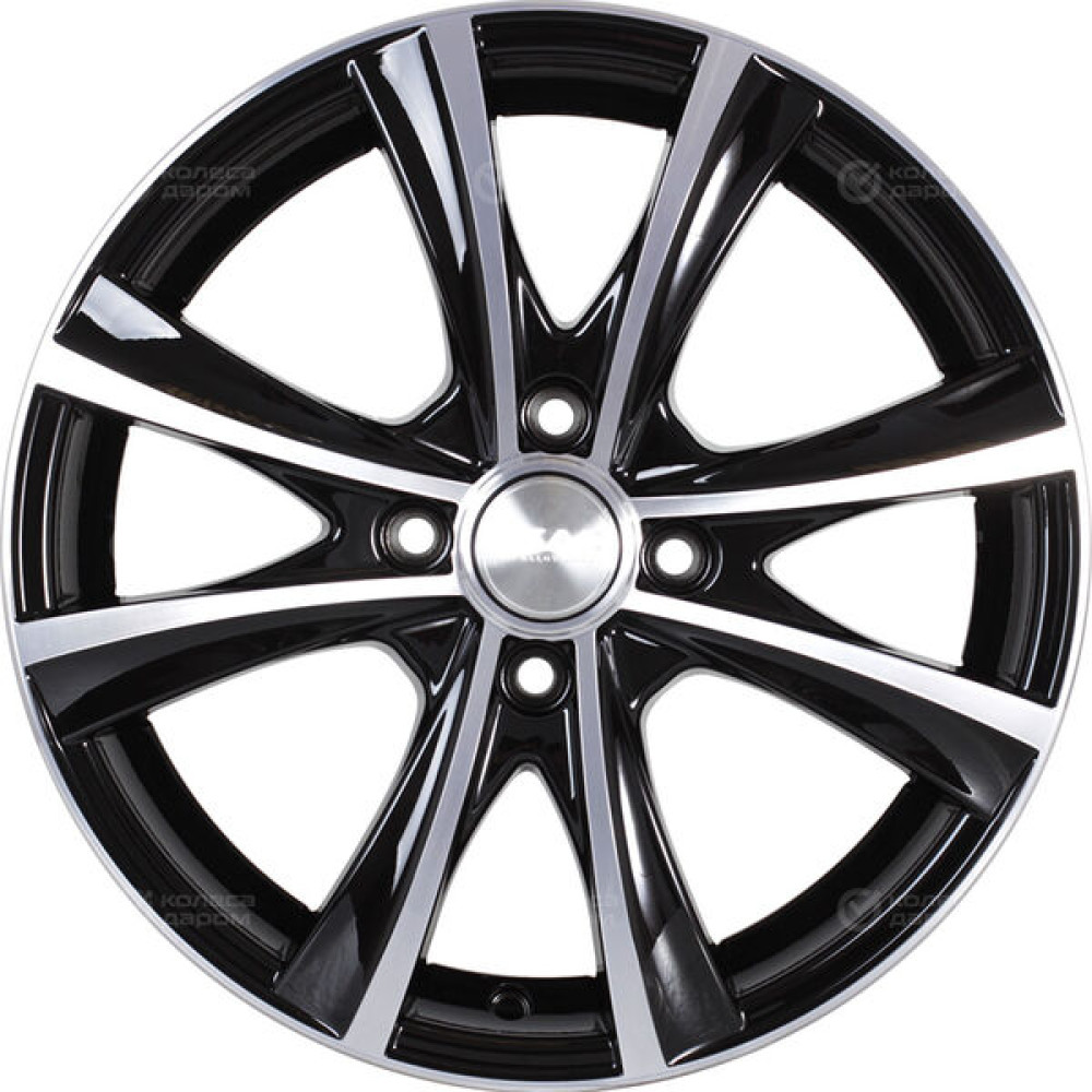 Колесный диск СКАД Мальта 6xR15 4x114.3 ET45 DIA67.1 черный глянцевый с полированной лицевой поверхностью