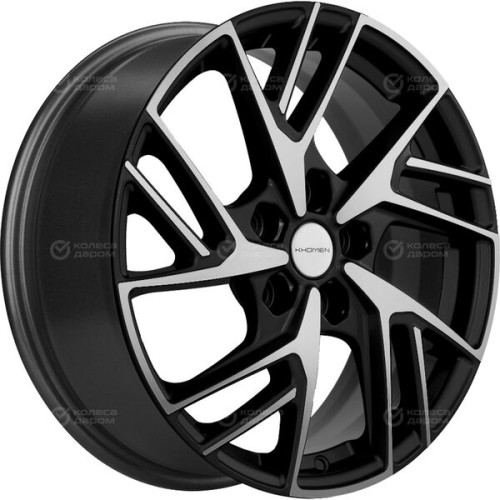 Колесный диск KHOMEN KHW1722 (Chery/Exeed) 6.5xR17 5x108 ET33 DIA60.1 глянцевый черный с полированной лицевой частью