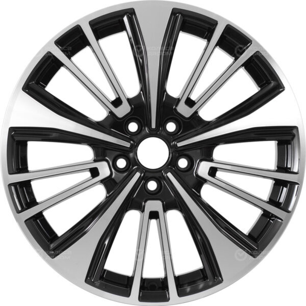 Колесный диск СКАД KL-1060 7.5xR18 5x114.3 ET45 DIA60.1 черный глянцевый с полированной лицевой поверхностью