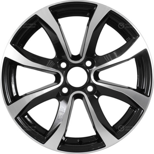 Колесный диск Carwel Омикрон 110 6xR15 4x108 ET30 DIA65.1 чёрный глянцевый с полированной лицевой поверхностью