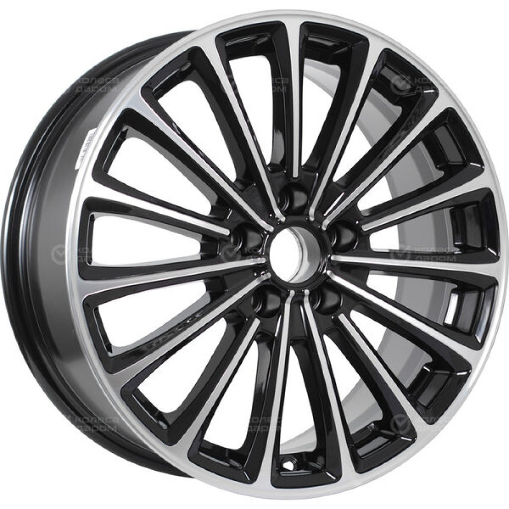 Колесный диск X-trike X136 7xR17 5x114.3 ET35 DIA67.1 (уценка) черный глянцевый с полированной лицевой поверхностью
