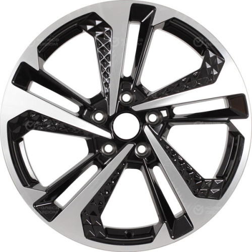 Колесный диск СКАД KL-1069 7xR18 5x108 ET36 DIA65.1 черный глянцевый с полированной лицевой поверхностью