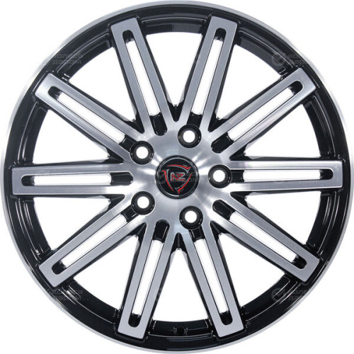 Колесный диск NZ R-01 7xR17 5x114.3 ET45 DIA54.1 черный глянцевый с полированной лицевой частью