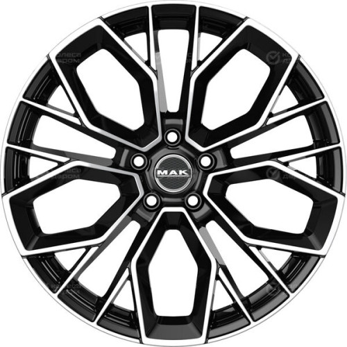 Колесный диск MAK Stilo-D 10xR21 5x112 ET19 DIA66.45 чёрный глянцевый с полированной лицевой частью