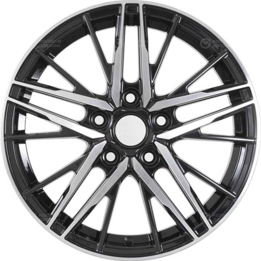 Колесный диск WUP Up108 6.5xR16 5x112 ET43 DIA57.1 черный глянцевый с полированными элементами лицевой поверхности