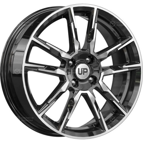 Колесный диск WUP Up107 6.5xR17 4x100 ET45 DIA54.1 черный глянцевый с полированными элементами лицевой поверхности