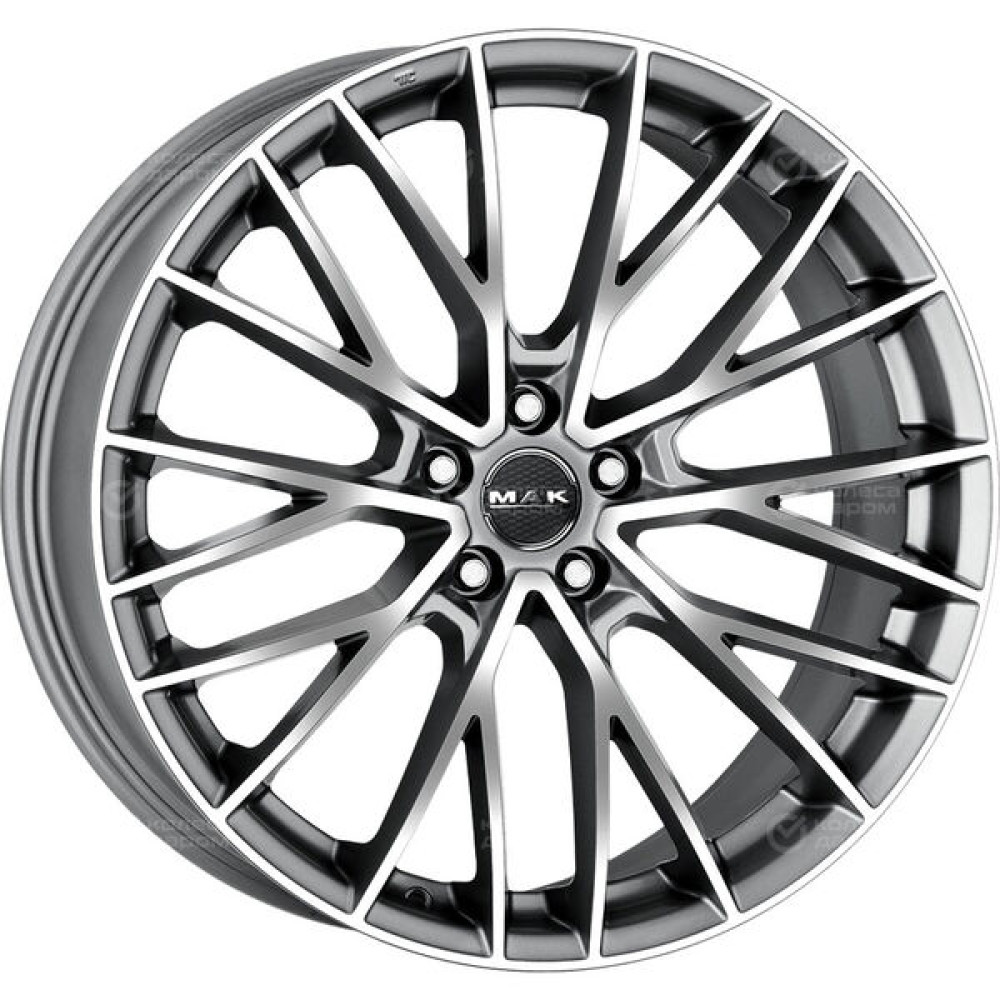 Колесный диск MAK SPECIALE-D 9.5xR19 5x110 ET42 DIA65.1 серый с полированной лицевой частью