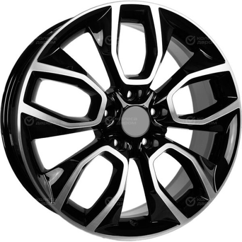 Колесный диск Carwel Хасан 202 7xR18 5x112 ET43 DIA57.1 чёрный глянцевый с полированной лицевой поверхностью