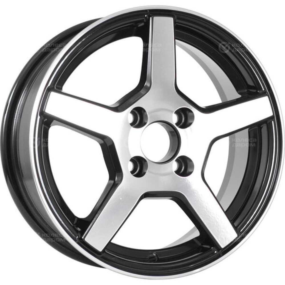 Колесный диск RST R024 5.5xR14 4x100 ET40 DIA60.1 глянцевый черный с полированной лицевой частью