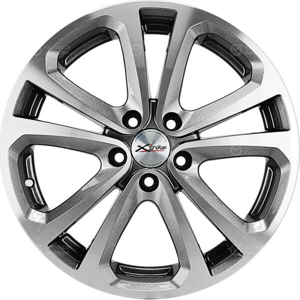 Колесный диск X-trike X113 7xR17 5x114.3 ET37 DIA66.6 темно-серебристый полированный