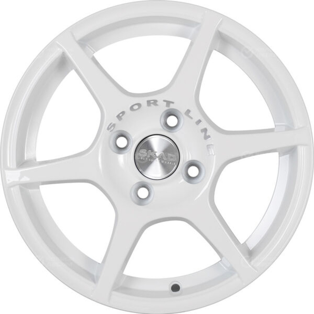 Колесный диск СКАД Ягуар 5.5xR14 4x98 ET38 DIA58.6 белый с полированной лицевой частью