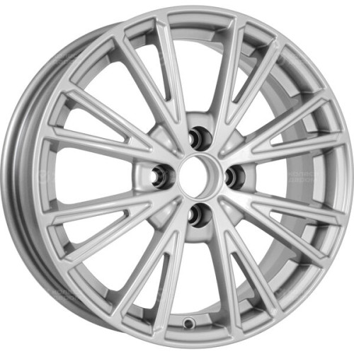 Колесный диск КиК Меандр 6xR15 4x100 ET35 DIA67.1 глянцевый серебристый
