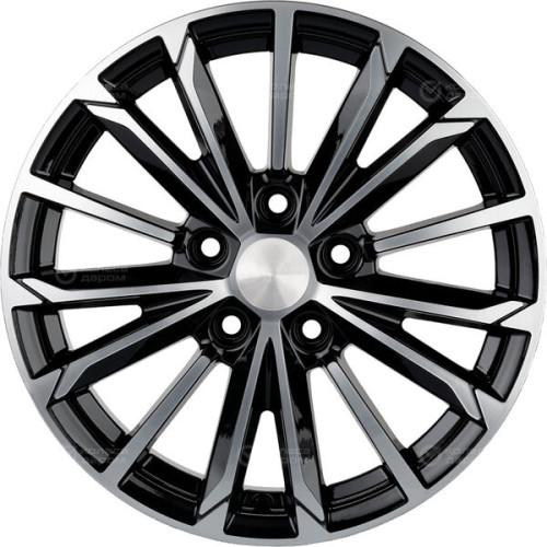 Колесный диск Carwel Тевриз 1611 6.5xR16 5x114.3 ET46 DIA67.1 черный глянцевый с полированной лицевой частью