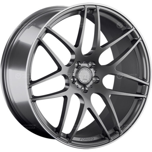 Колесный диск LS Forged FG09 11xR22 5x112 ET45 DIA66.6 матовый темно-серый с полированным ободом