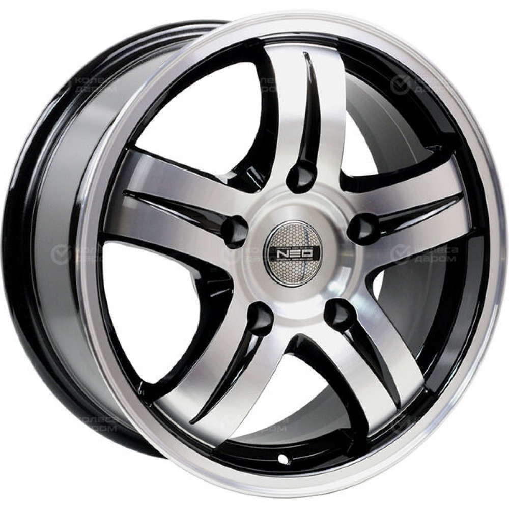 Колесный диск NEO 669 7xR16 5x139.7 ET35 DIA108 глянцевый черный с полированной лицевой частью