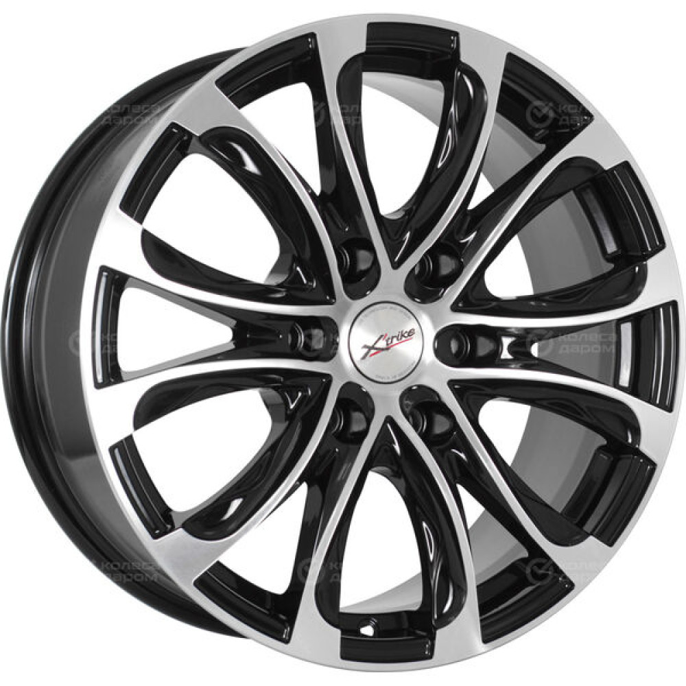 Колесный диск X-trike X134 8xR18 6x139.7 ET36 DIA100.1 черный глянцевый с полированной лицевой поверхностью