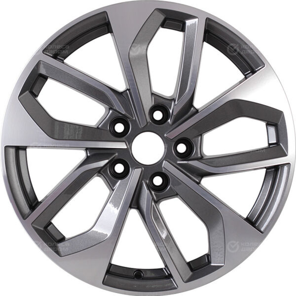 Колесный диск KHOMEN KHW1703 (ZV17_i40) 7xR17 5x114.3 ET45 DIA67.1 насыщенный темно-серый полностью полированный