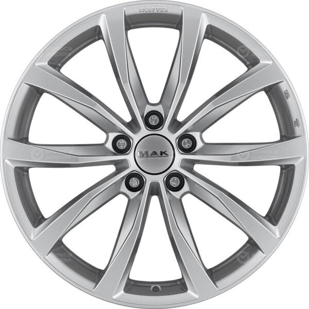 Колесный диск MAK WOLF 7.5xR17 5x112 ET47 DIA57.1 серебристый