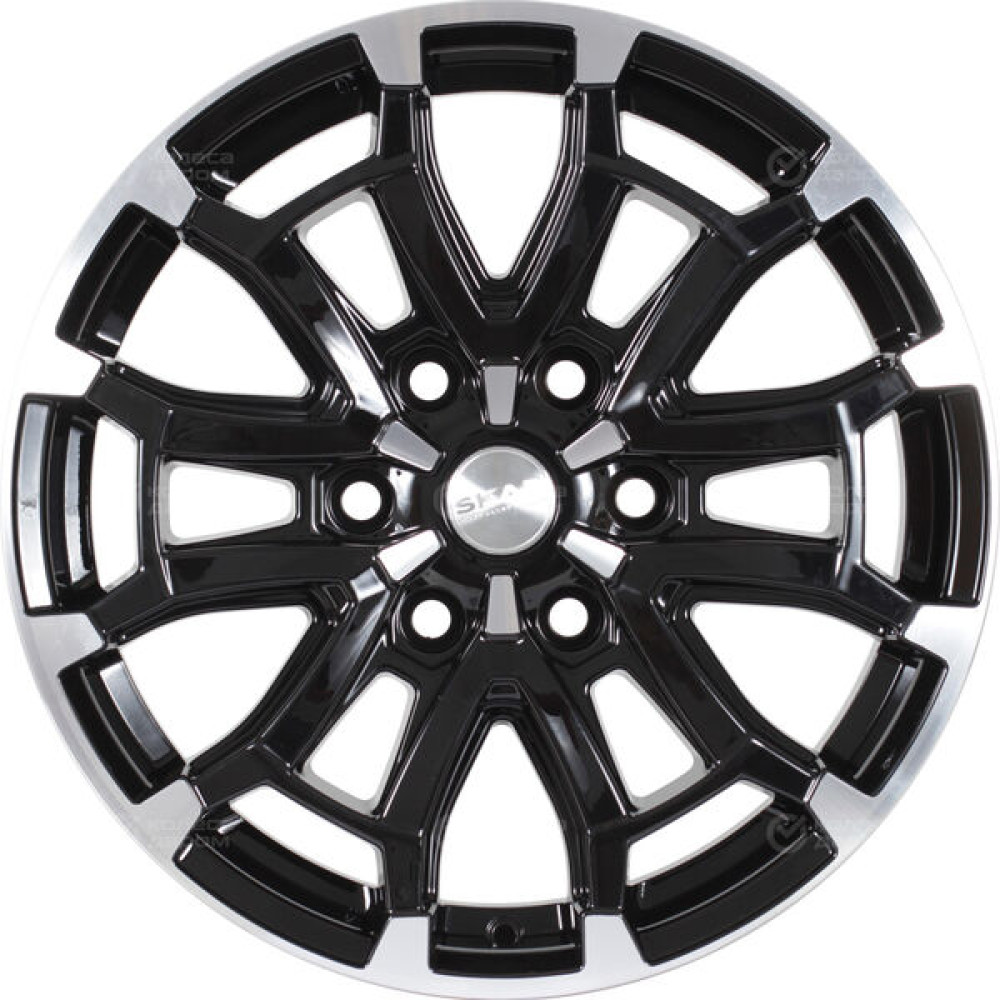 Колесный диск СКАД Авилис 8xR18 6x139.7 ET42 DIA75.1 черный глянцевый с полированной лицевой поверхностью