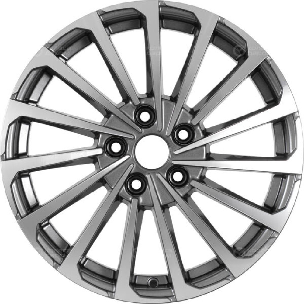 Колесный диск Carwel Кагра 1721 6.5xR17 5x114.3 ET49 DIA67.1 серый с полированной лицевой частью
