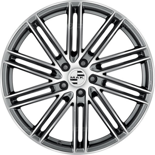 Колесный диск MAK Leipzig-D 10.5xR20 5x130 ET55 DIA71.6 серый с полированной лицевой частью