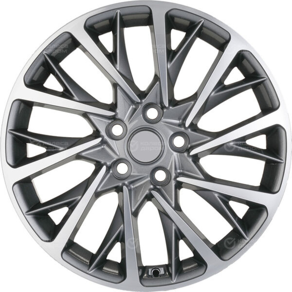 Колесный диск Carwel Оланга 1804 7.5xR18 5x114.3 ET45 DIA60.1 серый с полированной лицевой частью