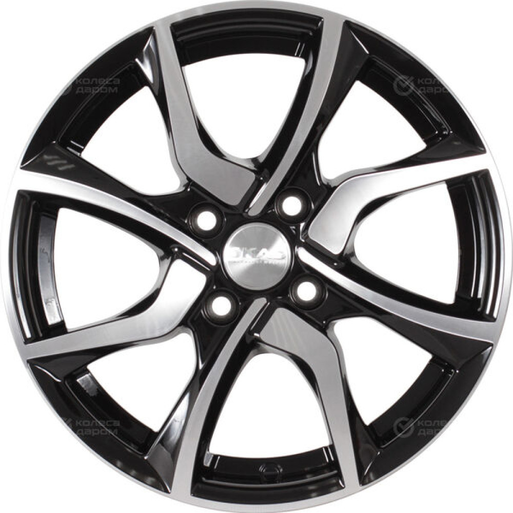 Колесный диск СКАД Тулон 6xR15 4x100 ET39 DIA67.1 черный глянцевый с полированной лицевой поверхностью