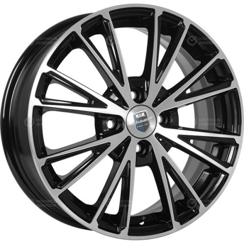 Колесный диск КиК Меандр 6xR16 4x108 ET47.5 DIA63.35 черный глянцевый с полированными элементами лицевой поверхности