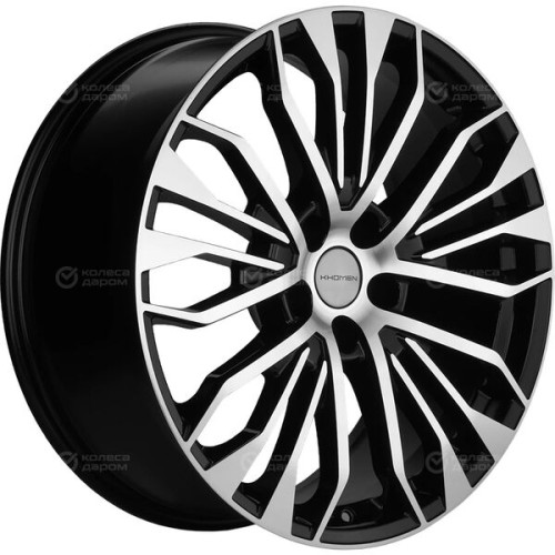 Колесный диск KHOMEN KHW2009 (Exeed VX) 8.5xR20 5x108 ET36 DIA65.1 чёрный глянцевый с полированной лицевой частью