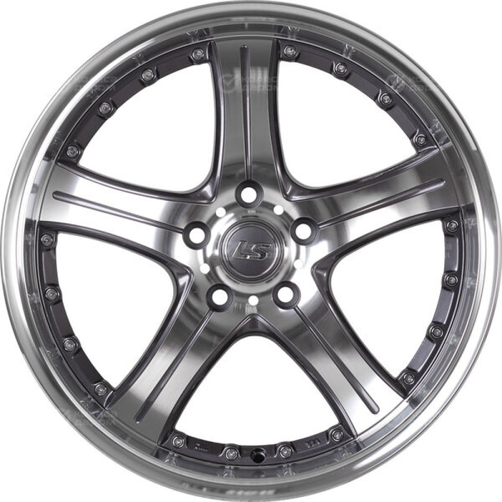 Колесный диск LS LS 322 7.5xR17 5x114.3 ET45 DIA73.1 насыщенный темно-серый полностью полированный